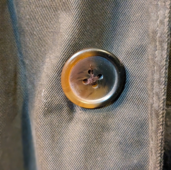 Nautica trench coat with attached lining Men's Size 44R in olive green - Picture 10 of 15